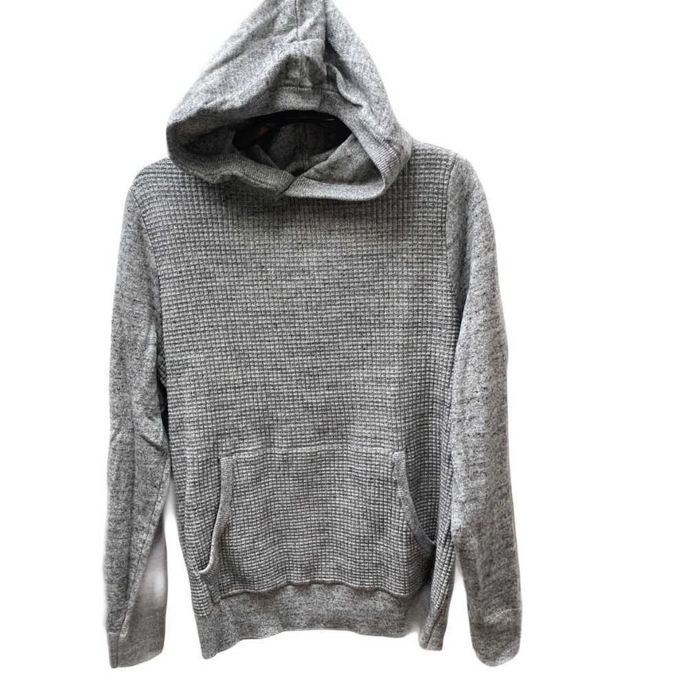 ❤️ GAP MENS GREY WAFFLE HOODIE SWEATER SIZE SMALL